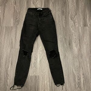 PACSUN black ripped High Rise jeggings. Used but no flaws